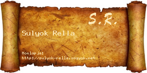 Sulyok Rella névjegykártya